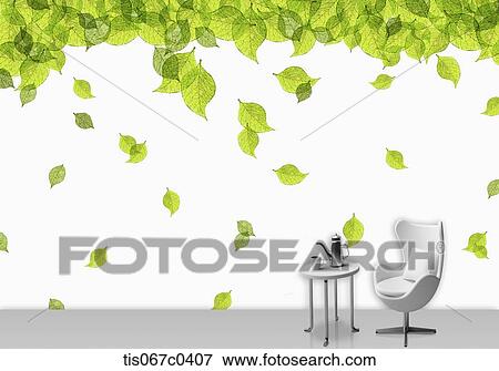 Table and chair with green leaves background View Large Photo Image Stock Photo - Table and chair with green leaves background. Fotosearch