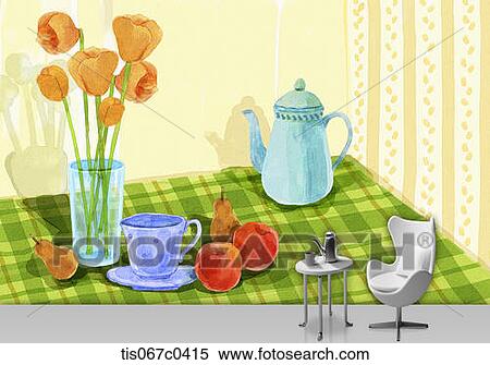 Table and chair with table setting background View Large Photo Image Stock Photography - Table and chair with table setting background. Fotosearch