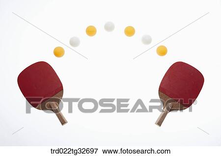 Table tennis balls and rackets View Large Photo Image Stock Photo - Table tennis balls and rackets. Fotosearch