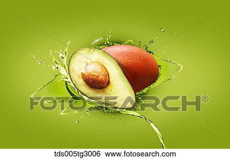 The avocado with green background View Large Photo Image Stock Photograph - The avocado with green background. Fotosearch