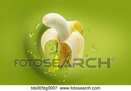 The banana with green background View Large Photo Image Stock Photo - The banana with green background. Fotosearch