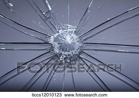 Stock Image - The cracked glass. Fotosearch