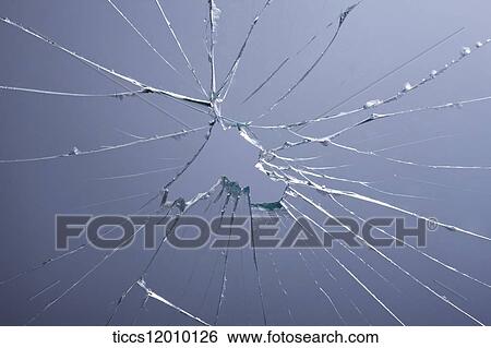Stock Photograph - The cracked glass. Fotosearch