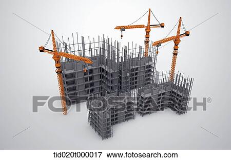 The crane in the construction site View Large Photo Image Stock Photo - The crane in the construction site. Fotosearch