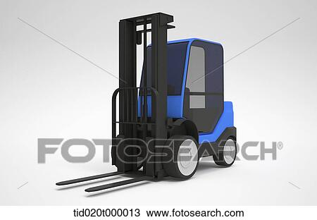 Stock Image - The forklift truck . Fotosearch
