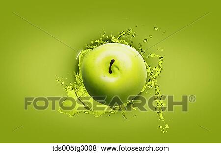 The green apple with green background View Large Photo Image Stock Photo - The green apple with green background. Fotosearch
