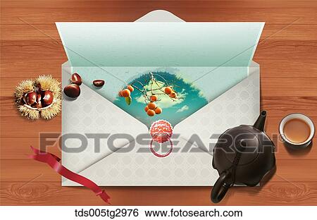 Stock Photograph - The image of card and fall decorations. Fotosearch