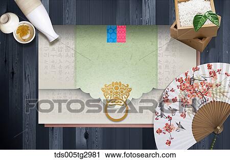 The image of card and Korean traditonal decorations View Large Photo Image Stock Image - The image of card and Korean traditonal decorations. Fotosearch