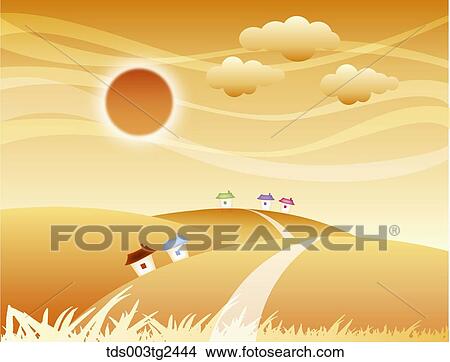 The image of full moon and landscape in the fall View Large Photo Image Picture - The image of full moon and landscape in the fall . Fotosearch