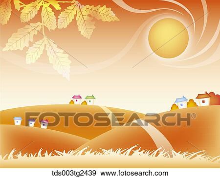 The image of full moon and landscape in the fall View Large Photo Image Stock Photo - The image of full moon and landscape in the fall . Fotosearch