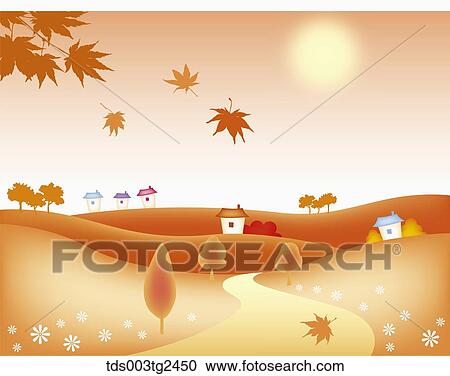 Stock Image - The image of landscape in the fall. Fotosearch
