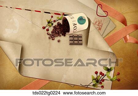 The image of letter, coffee, and chocolate View Large Photo Image Picture - The image of letter, coffee, and chocolate. Fotosearch