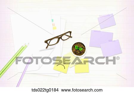 The image of letter, glasses, pot, and pens View Large Photo Image Picture - The image of letter, glasses, pot, and pens. Fotosearch