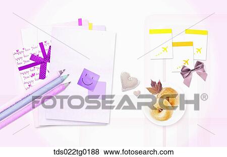 The image of letter, pencils, and donuts View Large Photo Image Stock Photo - The image of letter, pencils, and donuts. Fotosearch