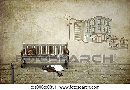 The image of street and bench View Large Photo Image Stock Image - The image of street and bench . Fotosearch