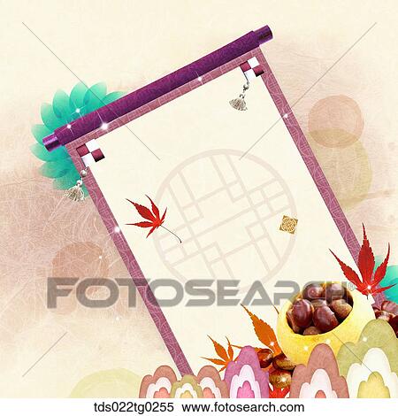 The image of traditional pattern with chestnut and colored leaves View Large Photo Image Stock Photography - The image of traditional pattern with chestnut and colored leaves . Fotosearch
