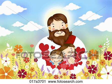 The Jesus holding the children with love View Large Photo Image Stock Image - The Jesus holding the children with love. Fotosearch