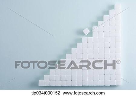 Stock Image - The stairs of sugar cube. Fotosearch