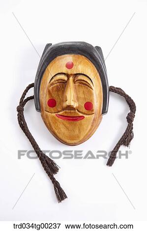 Traditional Korean mask View Large Photo Image Stock Photo - Traditional Korean mask . Fotosearch