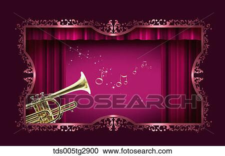 trumpet of the stage View Large Photo Image Stock Image - trumpet of the stage. Fotosearch