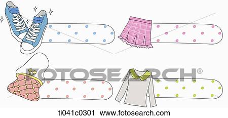 Various clothes and bag tag View Large Photo Image Stock Image - Various clothes and bag tag . Fotosearch