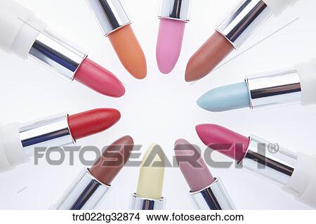 Various colors of lipsticks View Large Photo Image Picture - Various colors of lipsticks. Fotosearch