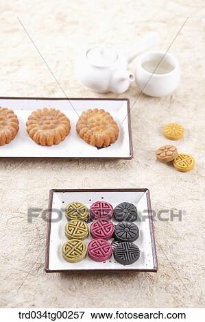 Various Korean dessert and tea setting View Large Photo Image Stock Photo - Various Korean dessert and tea setting . Fotosearch