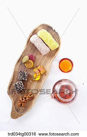 Various Korean dessert and tea setting View Large Photo Image Stock Photograph - Various Korean dessert and tea setting . Fotosearch