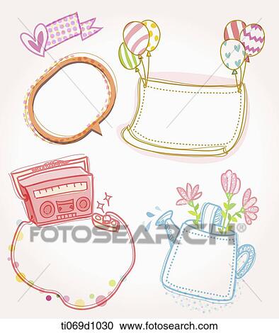 Stock Image - Various memo icons. Fotosearch