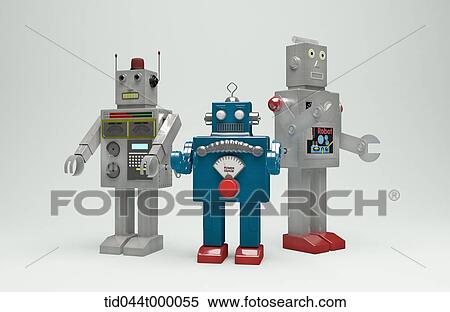 Various metal robots View Large Photo Image Stock Photography - Various metal robots. Fotosearch