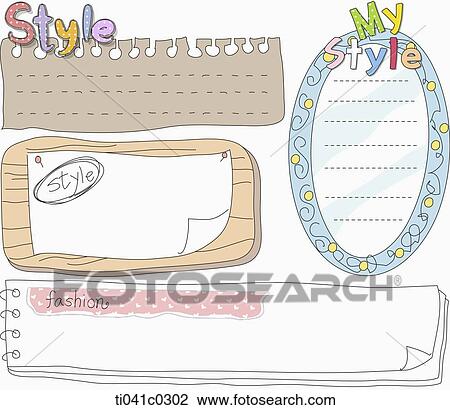Stock Image - Various style memo . Fotosearch