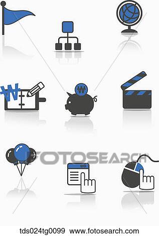 Stock Photo - various types of icons. Fotosearch