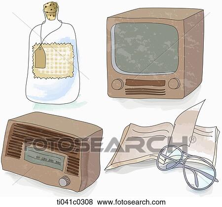 Various vintage item icons View Large Photo Image Stock Photo - Various vintage item icons. Fotosearch