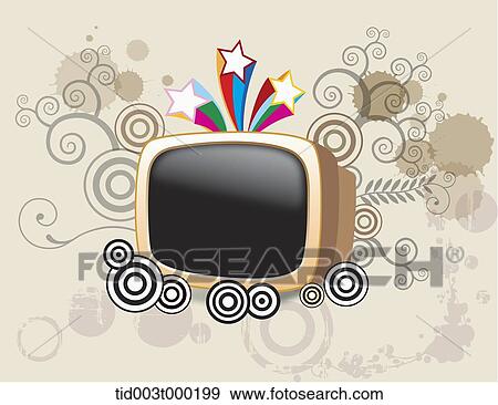 Vintage television View Large Photo Image Stock Photo - Vintage television . Fotosearch