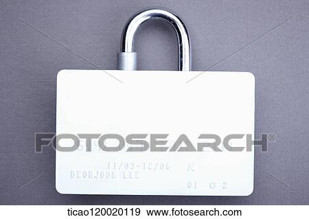 White credit card lock View Large Photo Image Stock Photo - White credit card lock. Fotosearch