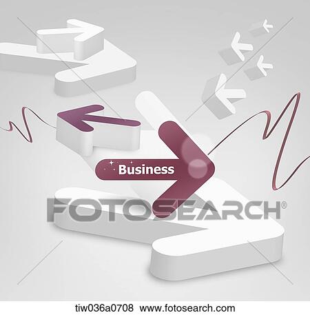 Stock Photo - White purple arrow 'business' . Fotosearch