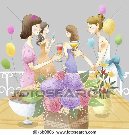 Women in the party View Large Photo Image Stock Photography - Women in the party . Fotosearch