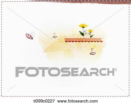 Yellow flower and brown leaf on the squared paper View Large Photo Image Stock Photo - Yellow flower and brown leaf on the squared paper. Fotosearch