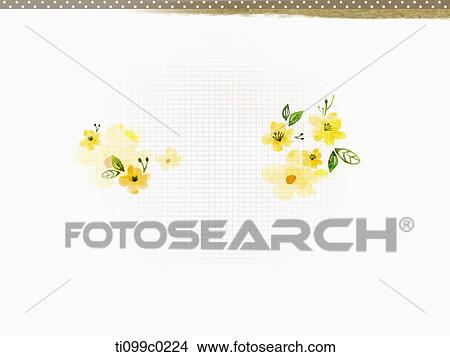 Yellow flower on the squared paper View Large Photo Image Picture - Yellow flower on the squared paper. Fotosearch