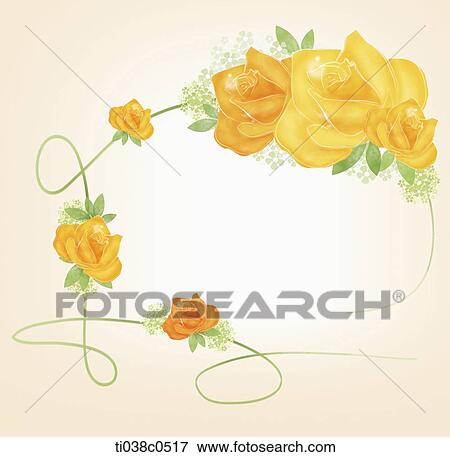 Yellow rose frame View Large Photo Image Stock Photo - Yellow rose frame. Fotosearch