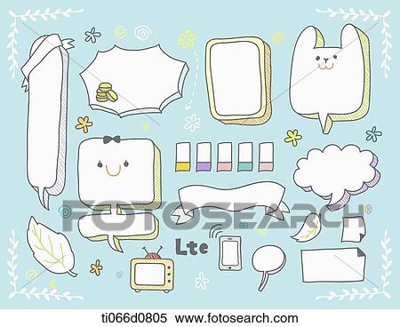 スピーチ泡 デザイン イラスト Ti066d0805 Fotosearch