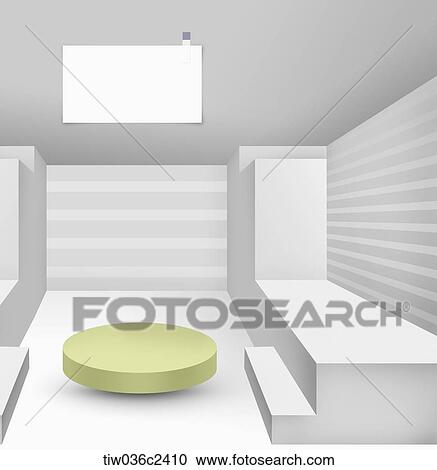 Clipart - 3D design of a room . Fotosearch
