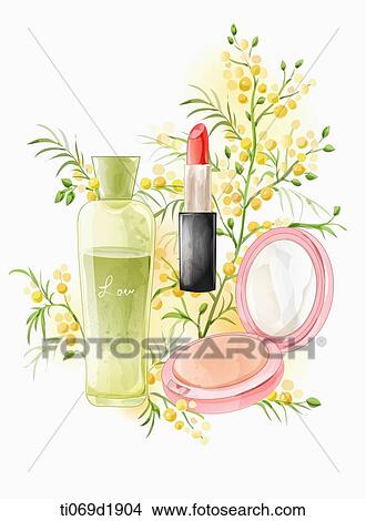 Stock Illustration - a variety of cosmetics. Fotosearch