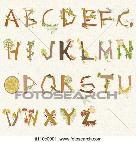 alphabets with art design View Large Illustration Clip Art - alphabets with art design . Fotosearch