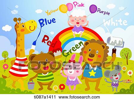 Clip Art - animals in playground. Fotosearch