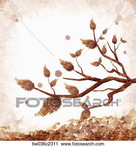 Clip Art - autumn trees background. Fotosearch
