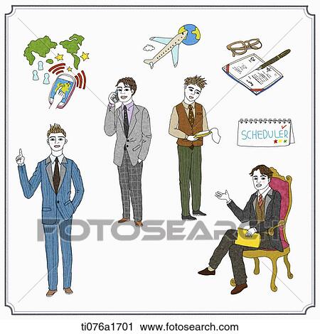 Clip Art - business people around the world. Fotosearch