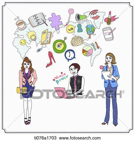 business people around the world View Large Illustration Drawing - business people around the world. Fotosearch
