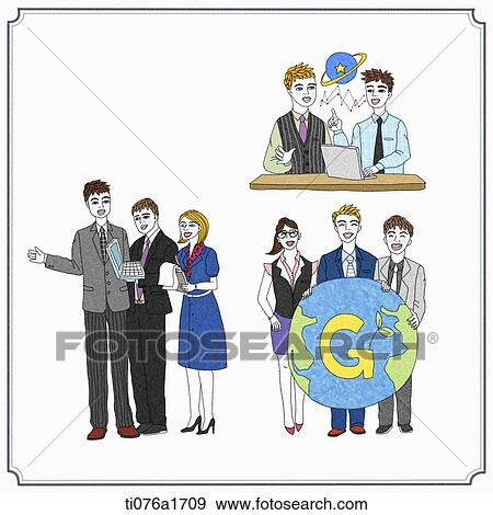 business people around the world View Large Illustration Stock Illustration - business people around the world. Fotosearch