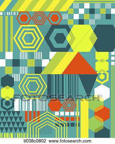 colorful geometric patterns View Large Illustration Drawing - colorful geometric patterns. Fotosearch